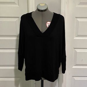 Loft lounge black dolman sleeve top